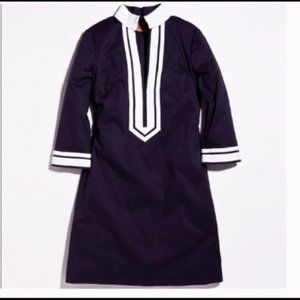 Tory Burch Mandarin Collar Tunic Dress Navy Size 0